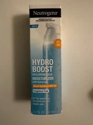 Crema hidratante Neutrogena Hydro Boost FPS 50 1,7 oz ácido hialurónico - NUEVA Foto 1 de 4