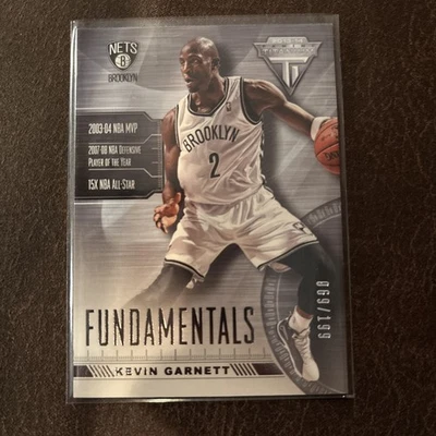KEVIN GARNETT 2013-14 PANINI TITANIUM FUNDAMENTALS /199 #25 NETS HOFer - Image 1 of 2
