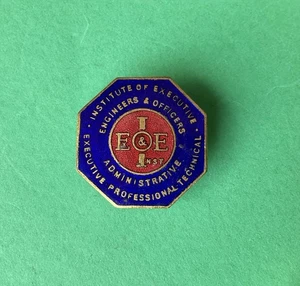 Vintage Institute Executive Engineers & Officers Enamel Lapel Employee Badge - Picture 1 of 6