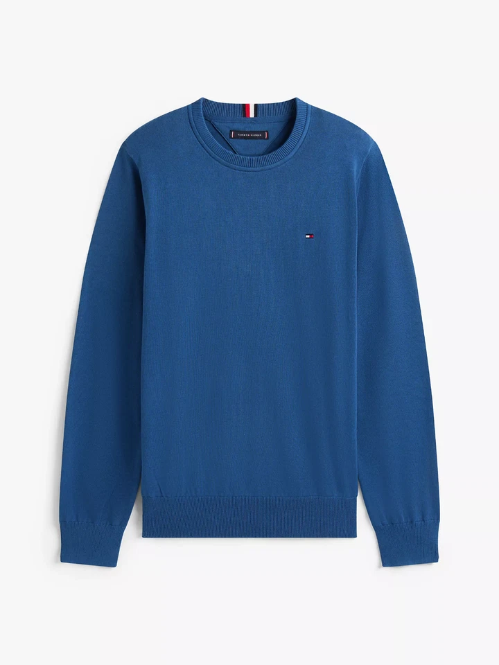 Tommy Hilfiger Herren Pullover Rundhals Pulli blau Größe M - XXXL - Bild 1 von 1
