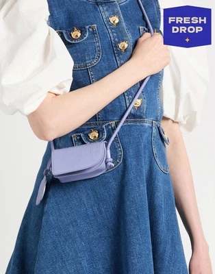 PVP €289 PINKO Bolso Bandolera Cuero Cocodrilo Repujado Love Birds Dije Bloqueo Empujado Foto 1 de 4