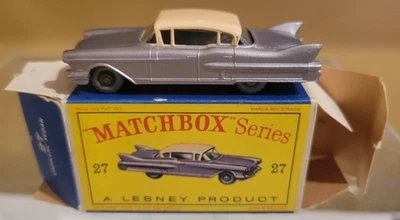 Lesney Matchbox No. Cadillac 27 sedán - COMO NUEVO en caja original tipo D RARO Foto 1 de 4