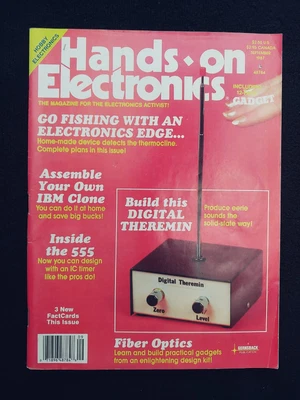 HANDS ON ELECTRONICS MAGAZINE - Sept 1987 - Build a Digital Theremin - Image 1 of 4