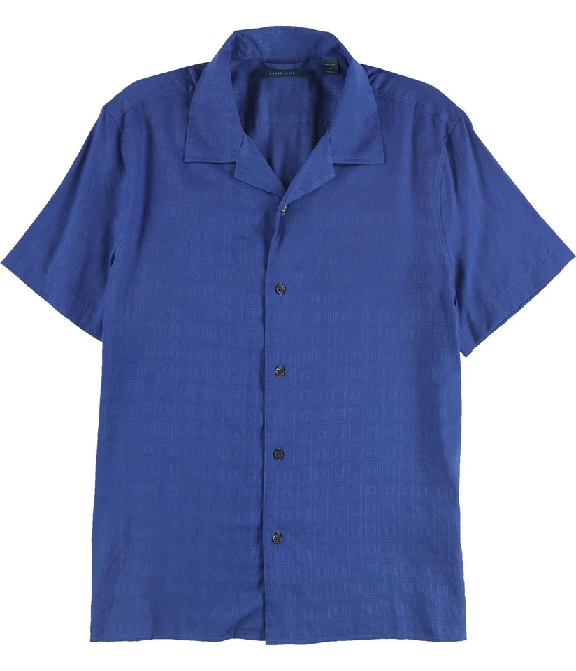 Perry Ellis Mens Geo Camp Button Up Shirt - Image 1 of 1