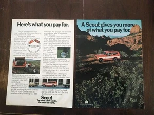 1975 International Scout Vintage 2 ganzseitige farbige Zeitschriftenanzeige schöne Bilder - Bild 1 von 3