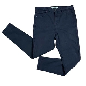 Top Shop Black Jamie Pants Womens 34 High Rise Cotton Blend Skinny Black Denim - Picture 1 of 6