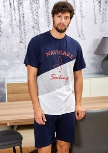 Pigiama uomo corto in cotone Navigare 141302 - Picture 1 of 2