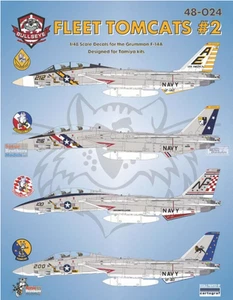 Calcomanías Bullseye Modelo Aviación 1/48 F-14A Tomcat Flota Tomcats #2 - 48024 - Imagen 1 de 1