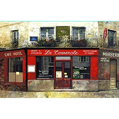 Old World Paris Forgotten Cafe Tapestry Large Wall Hanging  53x35"  NEW - Image 1 of 3