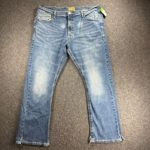 20X Wranger Jeans Mens 42x32 Bootcut Stretch Blue Denim Casual Work Pants - Picture 1 of 8