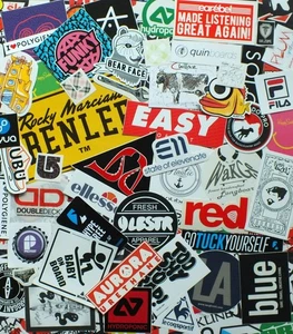 50 verschiedene Sticker Aufkleber Konvolut Skateboard Streetwear Sport Snowboard - Picture 1 of 1