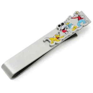 Disney Mickey and Friends Printed Silver Tie Bar - Picture 1 of 4