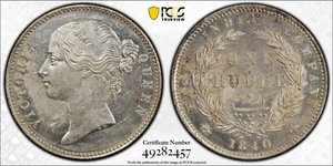 1840 India Silver Rupee Coin PCGS MS 61 - Picture 1 of 2