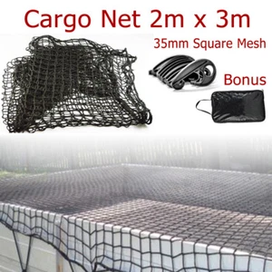 2m x 3m Cargo Net 35mm Square Mesh Heavy Duty Large Safe Ute Trailer Boat Trucks - Picture 1 of 12
