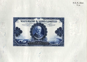 Testnotiz WATERLOW & SONS Ltd. UK - "Sir Waterlow" auf französischem WMK-Papier OAX 75 - Bild 1 von 3