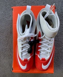 Nike Lunar Super Bad Pro TD Men’s Size 13 Football Cleats Orange and White - Picture 1 of 6