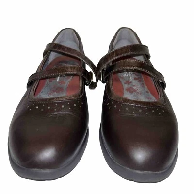Aravon New Balance Mujer Cuero Marrón Mary Jane EE. UU. Talla 8,5 EUR 39 Suela Vibram Foto 1 de 4