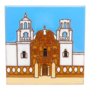 Southwest Mission Kirche Terrakotta Fliese - 6" beige braun geprägtes Steinzeug - Bild 1 von 7