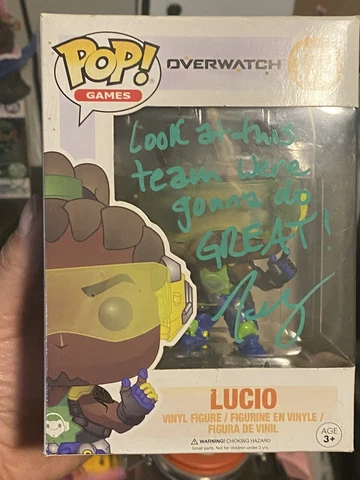 Lucio Overwatch # 179 (Funko pop) Signed - Blizzard w/ protector Cover