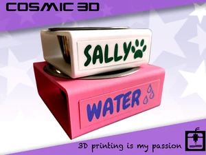 Custom 3D Printed Dog Bowl Riser – Personalised Elevated Pet Feeder Stand – Mult - Picture 1 of 6