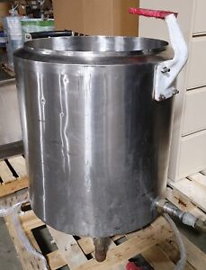 Stainless Steel Jacketed Tank with Mixing Stand, 60 Gallons