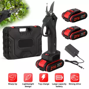 21V Cordless Electric Branch Scissors 35mm Pruning Shear Pruner Garden Cutter - Picture 1 of 11