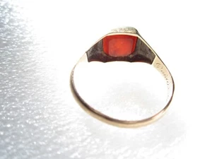 RARE ANTIQUE 19TH C. VICTORIAN 14K SOLID GOLD SARDONYX SIGNET MOURNING RING - Picture 1 of 20