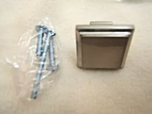 Menge 9 Gebürstetes Nickel Quadrat Schrank Schublade Griffe Knöpfe - Bild 1 von 7