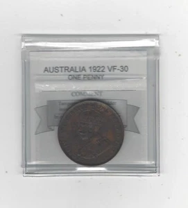 1922 Australia ,One Penny, Coin Mart Graded **VF-30**KM# 23 - Picture 1 of 2