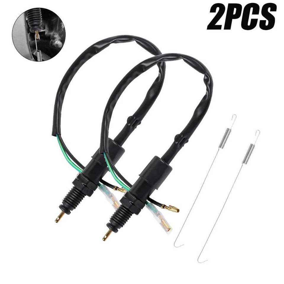 2X Interruptor de luz de freno trasero universal para motocicleta con resorte para Honda Yamaha Foto 1 de 4