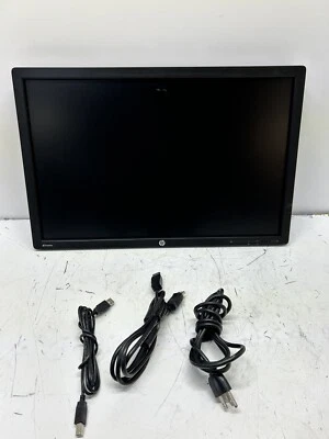 HP Z24i 24" 1920x1200 Widescreen LED Backlit Monitor Power Cable, USB, DP Cables - Image 1 of 4