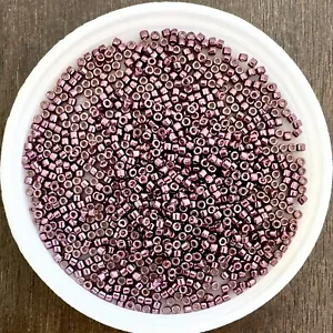 11/0 MIYUKI Seed Beads, Delica, Duracoat Galvanised Eggplant (DB1850), 5g - Picture 1 of 1
