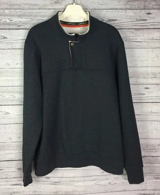 Sudadera Orvis Hombre Talla L Gris Oscuro 1/4 A Presión Manga Larga Pullover Forrado de Vellón Foto 1 de 4
