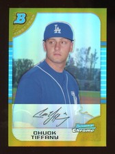 2005 Bowman Chrome CHUCK TIFFANY Rookie #284 Baseball Card GOLD REFRACTOR 28/50