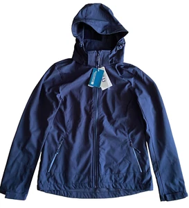 Mountain Warehouse Helix Soft Shell Hooded Lightweight Navy Blue Jacket Womens 8 - Picture 1 of 10