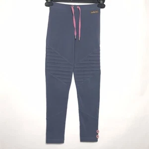 MATILDA JANE Just Imagine Keely Button Cuff Moto Leggings Size 8 Blue Pants - Picture 1 of 9