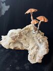 Hand Crafted Rock/Cooper Mushrooms Decor