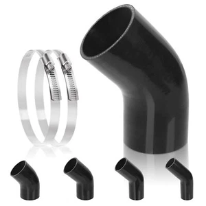 45 Degree Elbow Silicone Hose 3.5inch89mm ID 8inch210mm Length 4-Ply Reinforc... - Afbeelding 1 van 7
