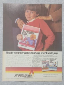 1984 Magazine Advertisement Page Spinnaker Computer Games Kids Vintage Print Ad - Picture 1 of 1