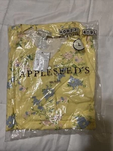 Neu im Paket Vintage Appleseed’s Pyjama Set groß gelb geblümt - Bild 1 von 5