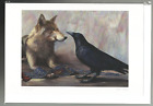 A GIFTING Corbeau & Loup par Artiste Tlingit Jean Taylor - Carte Art Neuf 6" x 9"