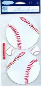 Vintage Sticko flat stickers BASEBALL theme 54994 FAST FREE shipping! LOW Price - Picture 1 of 2