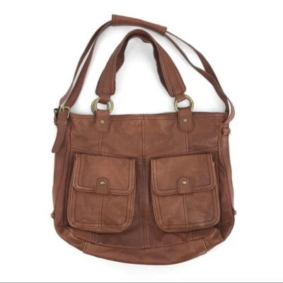 Marc New York Brown Leather Satchel/Top Handle Bag | Large Size - Image 1 of 4