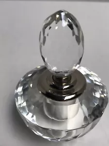 "Botella de perfume de vidrio corte de cristal vintage sin derrame tornillo en vidrio Dauber 3""" - Imagen 1 de 8