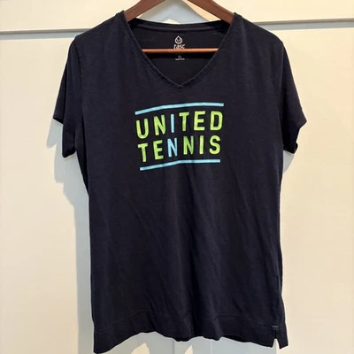 Tasc Performance 衬衫女式 XL 海军蓝联合网球大会竹子 — 第 1/4 张图片