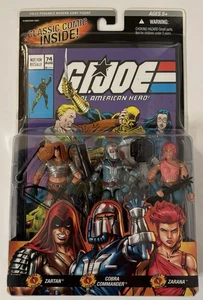 GI Joe 2005 Comic 3 pack Zartan, Cobra Commander W/Battle Armor, & Zarana MOC - Picture 1 of 3