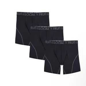 Paquete de 3 calzoncillos boxer transpirables de rendimiento Fruit of the Loom negros talla S para hombre - Imagen 1 de 1