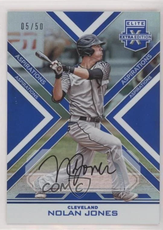 2016 Panini Elite Extra Edition Aspirations Blue Auto /50 Nolan Jones #55 Auto - Image 1 of 2
