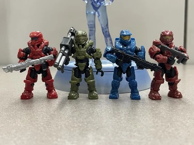 Spartan Recruit Red Green Crimson Mk VI Blue Squad Lot Halo Mega Construx Figure - Image 1 of 3