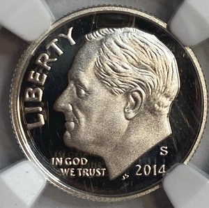 2014 S Roosevelt Dime Silver Proof NGC PF70 UltraCameo Early Release  - Picture 1 of 4